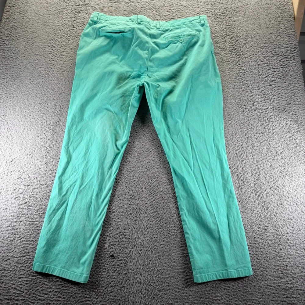 Vineyard Vines Pant Mens 40x30 Green Cotton Chino Straight Slim Preppy Business - Picture 6 of 11